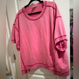 Fantastic Fawn Pink Oversized Boxy T-Shirt